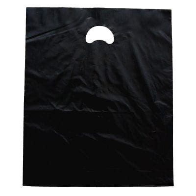 Black Plain Polythene Carrier Bags