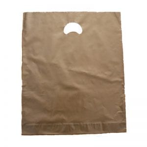 Gold Plain Polythene Carrier Bags