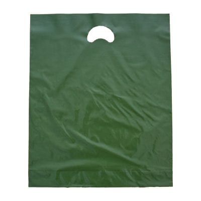 Harrods Green Plain Polythene Carrier Bags